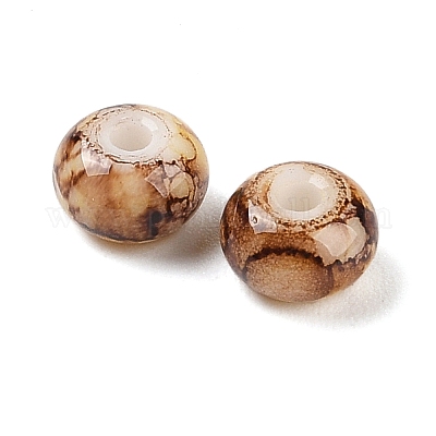 Непрозрачные с напылением стеклянные бусины GLAA-G118-01S-1