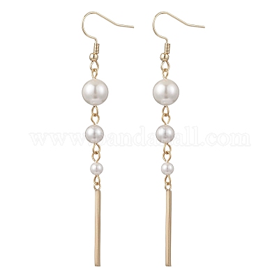 Серьги-подвески в форме палочки круглой формы из нержавеющей стали 304 EJEW-JE06826-1