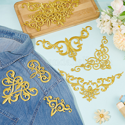 12 шт. 6 стиля полиэстер компьютерная вышивка термоприклеиваемые/пришивные нашивки PATC-GO0001-09-1