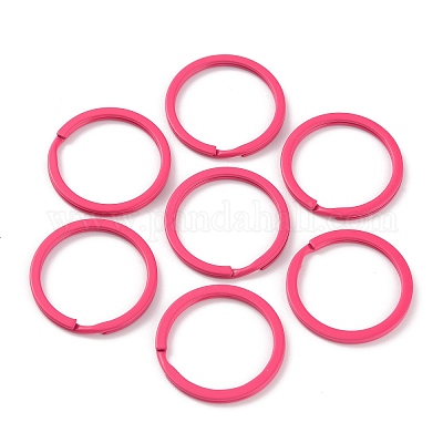 Окрашенные аэрозольной краской железные застежки для ключей IFIN-WH0063-13J-1