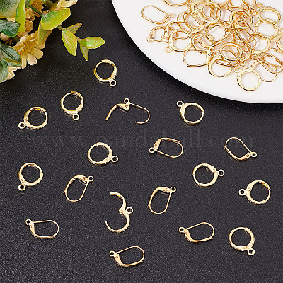 60шт 2 стиля латунные серьги с рычагом KK-CN0001-82-1