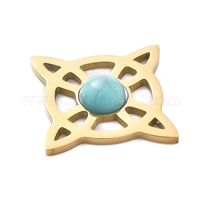 Синтетические бирюзовые подвески STAS-I327-14G-01-1