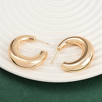 Латунь серьги EJEW-H168-14B-G-1