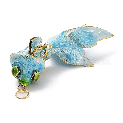 Латунные перегородчатые подвески KK-P251-A06-G-1