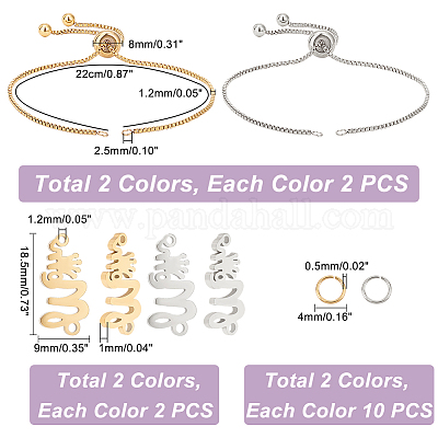 Набор для самостоятельного изготовления браслета со слайдером Word Mom Link DIY-UN0003-70-1