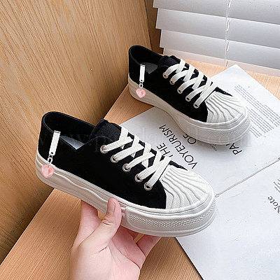 12 шт. 6 стиля подвески для обуви в виде сердца из натуральных и синтетических драгоценных камней HJEW-CA00019-1