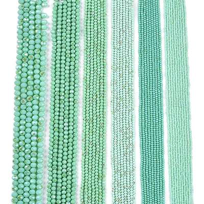 Гальванизировать непрозрачные сплошной цвет стеклянные бусы пряди EGLA-A044-P3mm-L14-1