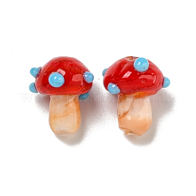 Бусы лэмпворк ручной работы LAMP-N025-03J-1