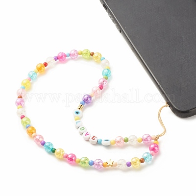 Акриловые мобильные ремни Word Love HJEW-JM00643-1