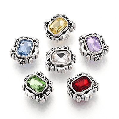 Сплавочные овальные бусины тибетского стиля  TIBE-N013-31AS-1