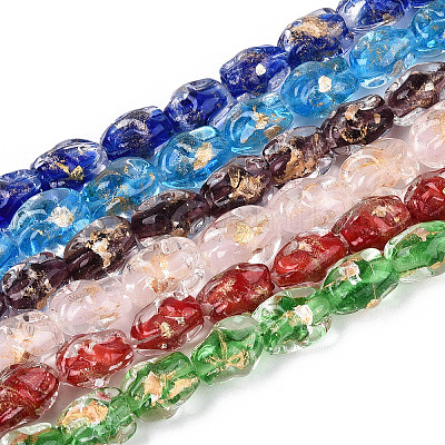 Ручной работы золотые и серебряные шарики фольги стекла FOIL-N030-02-1