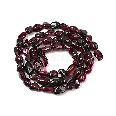 Гранат природный бисер нитей G-A284-A03-01-1