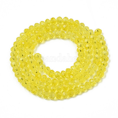 Стеклянные бусины с гальваническим покрытием  EGLA-A044-T6mm-A29-1