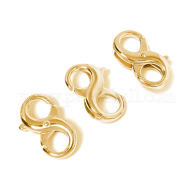 Латунные застежки-клешни с двойным открытием KK-CJC0006-01LG-1