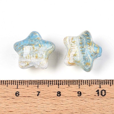 Прозрачные смоляные эмалевые бусины RESI-N043-02C-1