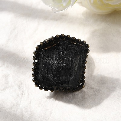 Открытые кольца-манжеты с натуральным турмалином G-A278-03AB-02-1