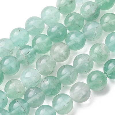 Естественный зеленый флюорит бисер нитей&nbsp;G-H343-D07-12mm-1