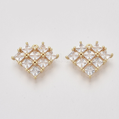 Латунные микро проложить кубического циркония подвески ZIRC-S064-005-1