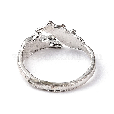 Кольцо из сплава с открытой манжетой для женщин RJEW-K239-17G-AS-1