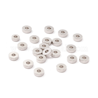 Рифленые бусины из нержавеющей стали 201 STAS-A057-02B-P-1