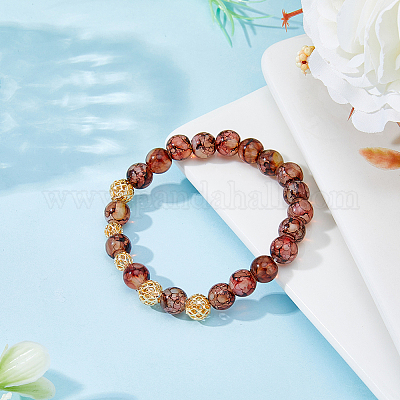 100шт 2 стиля латунные бусины KK-DC0003-44-1