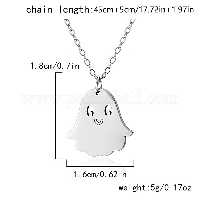 Ожерелья с подвесками из нержавеющей стали 304 с лазерной резкой на Хэллоуин FS-WG247A7-08-1