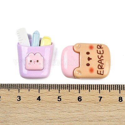 Школьные принадлежности тема смоляные кабошоны RESI-H166-21-1