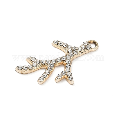 Подвески из сплава и страза PALLOY-P313-01B-G-1