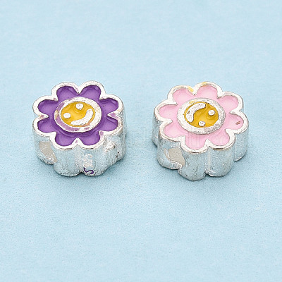 925 бусина из стерлингового серебра с эмалью STER-T008-36M-1