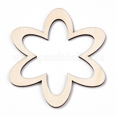 Необработанная натуральная древесина тополя большие подвески WOOD-TAC0012-11-1