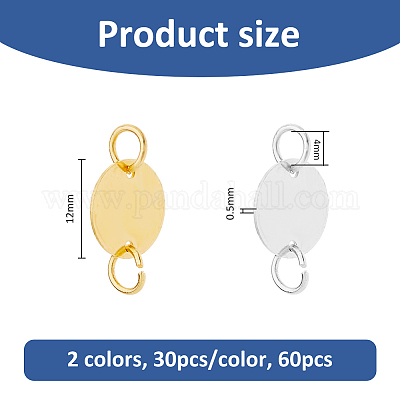 60 шт. 2-х цветные латунные звенья FIND-FH0009-72-1