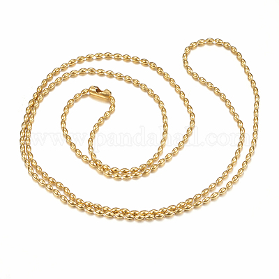 Изготовление ожерелий из шариковой цепи из нержавеющей стали 304 MAK-I008-03G-B03-1