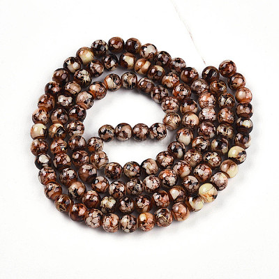 Выпечка окрашенные стеклянные бусины пряди X1-DGLA-N003-8mm-B06-1