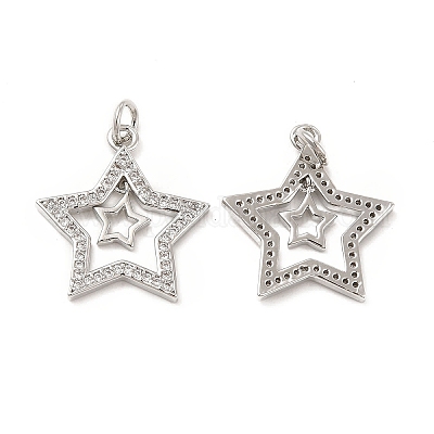 Латунные микро проложить кубического циркония подвески KK-E068-VB106-1