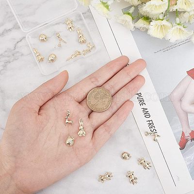 16 шт. 4 подвески из латуни с покрытием на стойке&nbsp;KK-FH0003-92-1