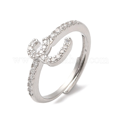 Стойка с покрытием из латуни с кубическим цирконием и арабскими буквами RJEW-S407-10P-16-1