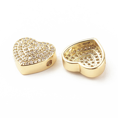 Стойки обшивки латунь кубического циркония бусы KK-B051-02G-1