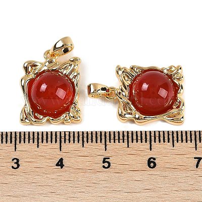 Подвески из натурального сердолика (окрашенные и нагретые) KK-P283-52G-1