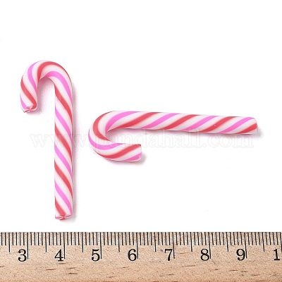 Рождественские бусины из полимерной глины ручной работы CLAY-P005-04-1