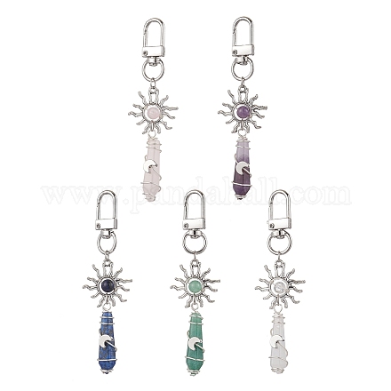 Подвеска-пуля из натурального драгоценного камня HJEW-JM03103-02-1