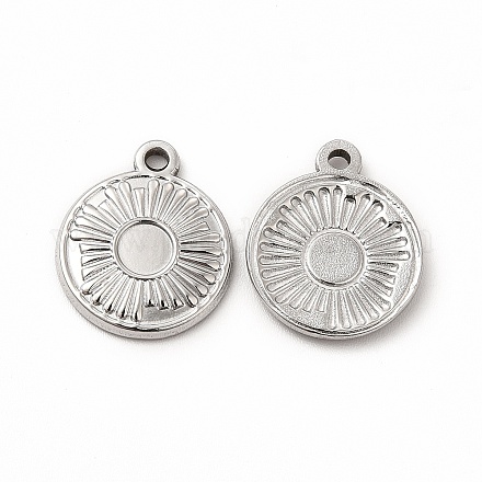 Подвеска-кабошон из не тускнеющей нержавеющей стали 304 STAS-F290-18P-1