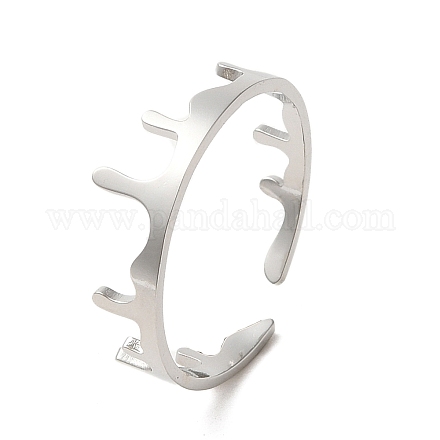 Открытое кольцо-манжета из нержавеющей стали марки 304 RJEW-Z026-04P-1