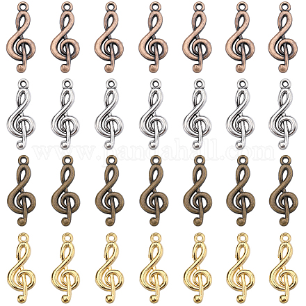 Подвески со скрипичным ключом из сплава в тибетском стиле FIND-SC0006-82-1