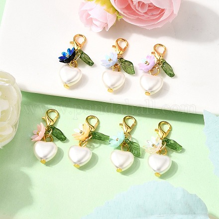 Подвесные украшения из непрозрачной смолы HJEW-JM03456-1