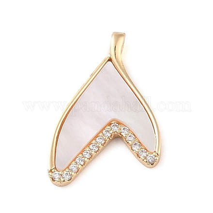 Латунные микропаве прозрачные подвески с фианитом KK-Q816-05G-01-1