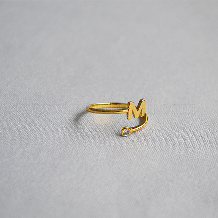 Латунные кольца-манжеты с микропаве и прозрачным цирконием для женщин WG54647-12-1