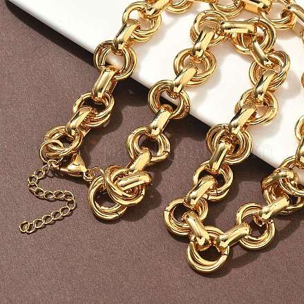 Ожерелья из двух звеньев цепи из нержавеющей стали 304 NJEW-S453-02P-A-1