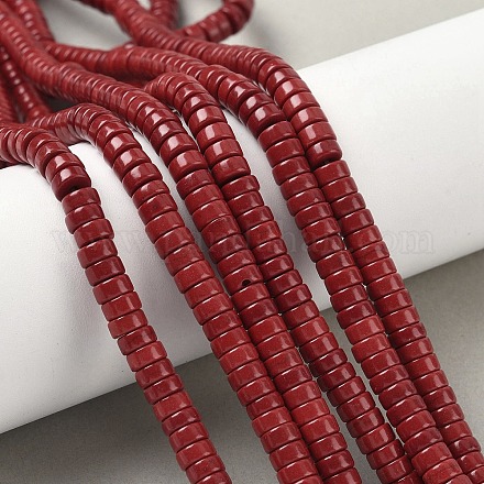 Нити окрашенных бусин из натурального магнезита&nbsp;G-M448-F01-04-1