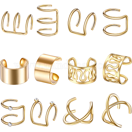 6 шт. 6 стиля аксессуаров для волос из сплава со стразами&nbsp;EJEW-WH20005-003G-1