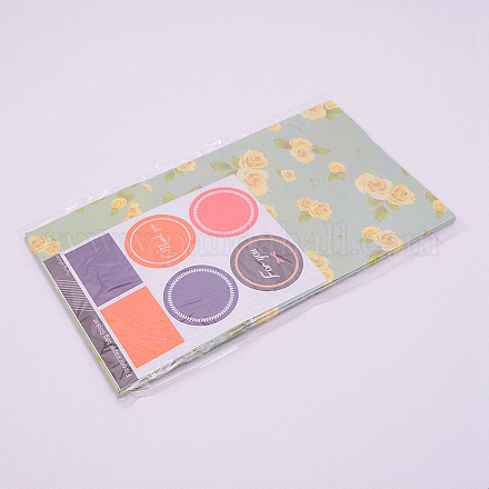 Бумажные пакеты с цветочным узором CARB-WH0009-11B-1